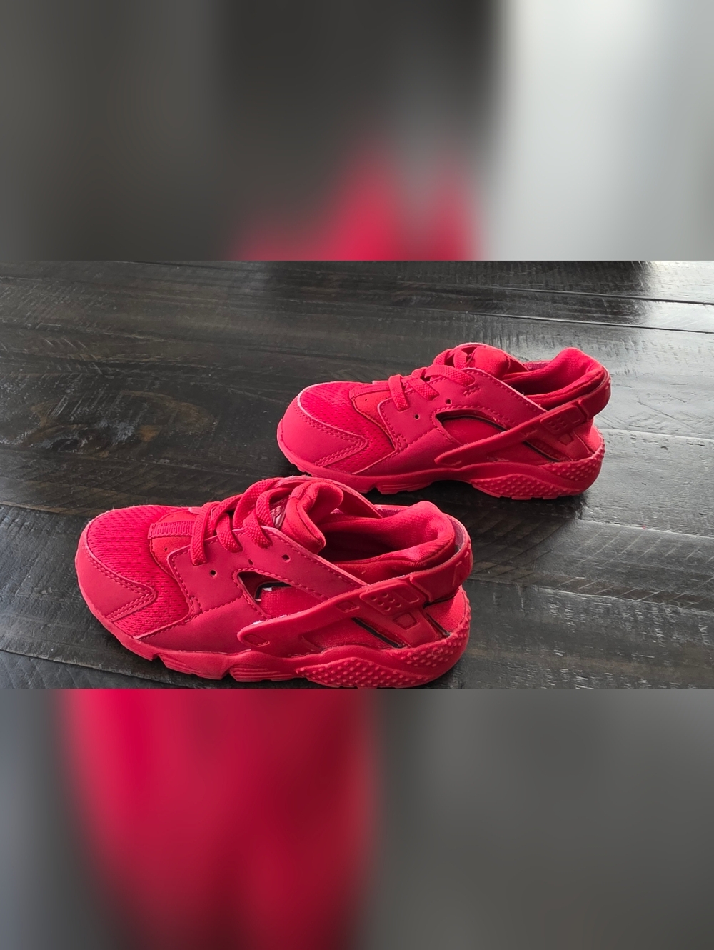 Nike, Huarache Run TD, University Red, Toddler Boys' Size 10c